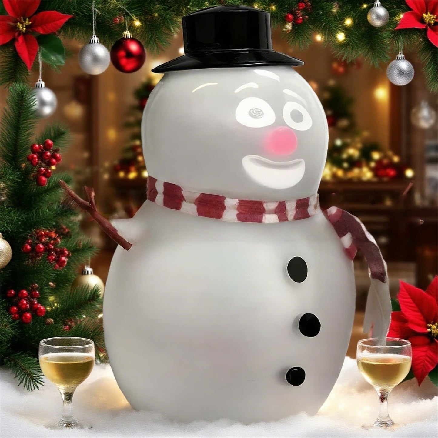 Talking Animated Blink Snowman With Light Up Eyes And Playful Voice