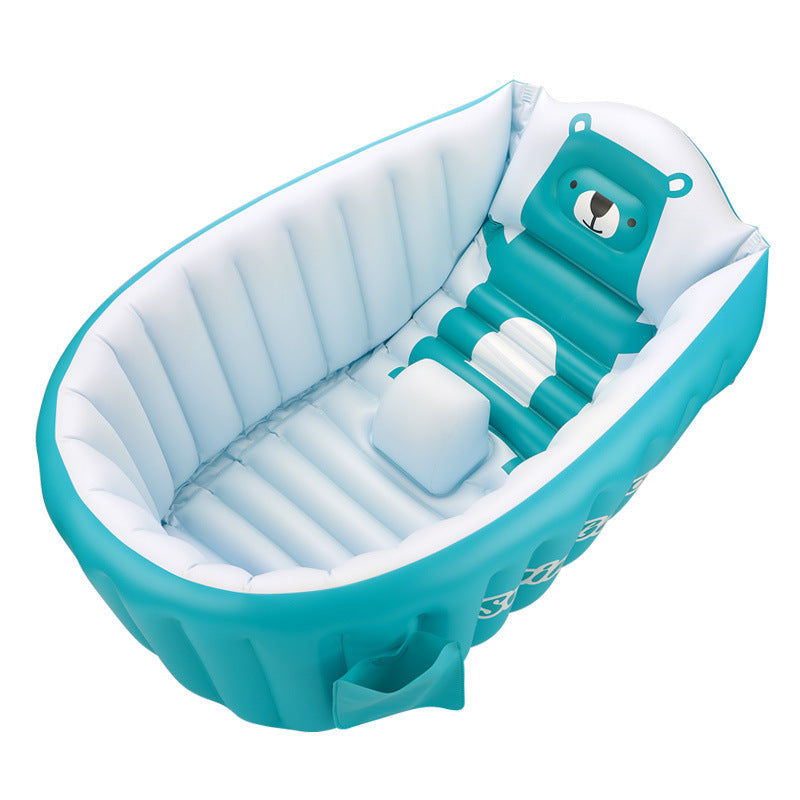 Inflatable Baby Bathtub, Children'S Thickened Household Bathtub, Baby Foldable And Storage Bathtub