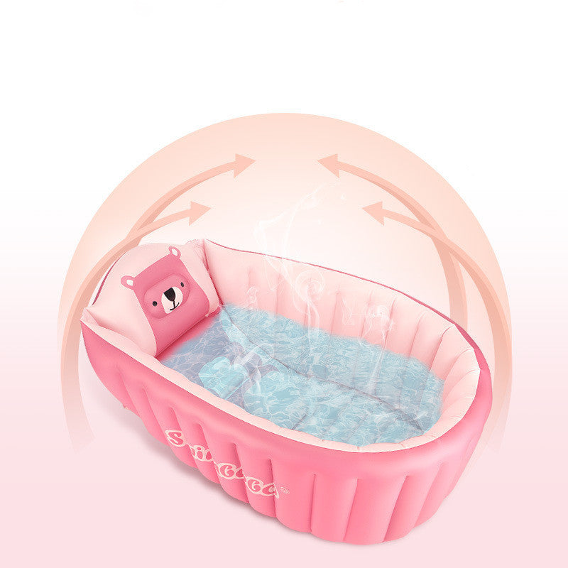 Inflatable Baby Bathtub, Children'S Thickened Household Bathtub, Baby Foldable And Storage Bathtub