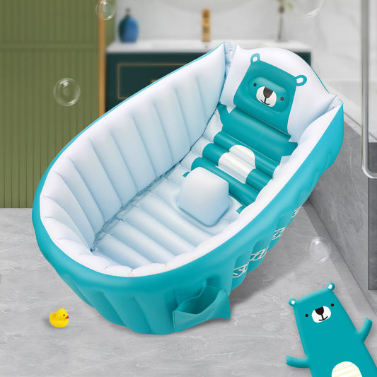 Inflatable Baby Bathtub, Children'S Thickened Household Bathtub, Baby Foldable