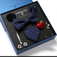 New Men's Gift Box Tie Fashion Business Striped Necktie Square Scarf Combination Set Gift Box Gift